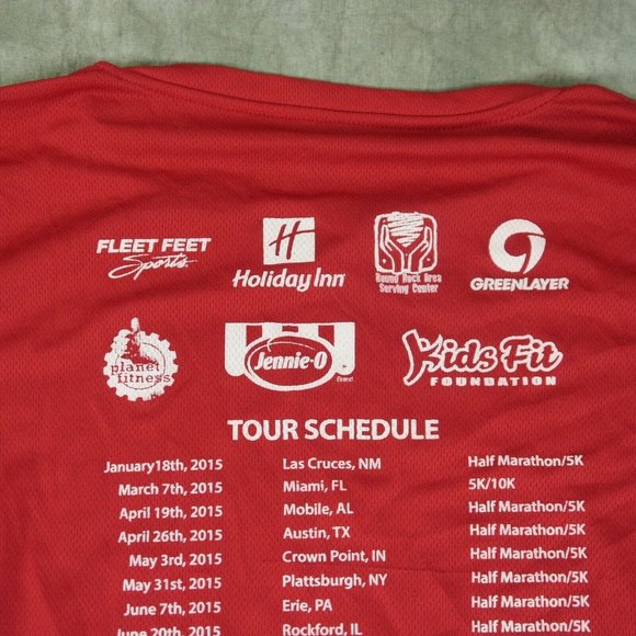 EUC Green Layer Solid Red Graphic Tee 2015 Biggest Loser Size XL  S1-8372 - Picture 7 of 7